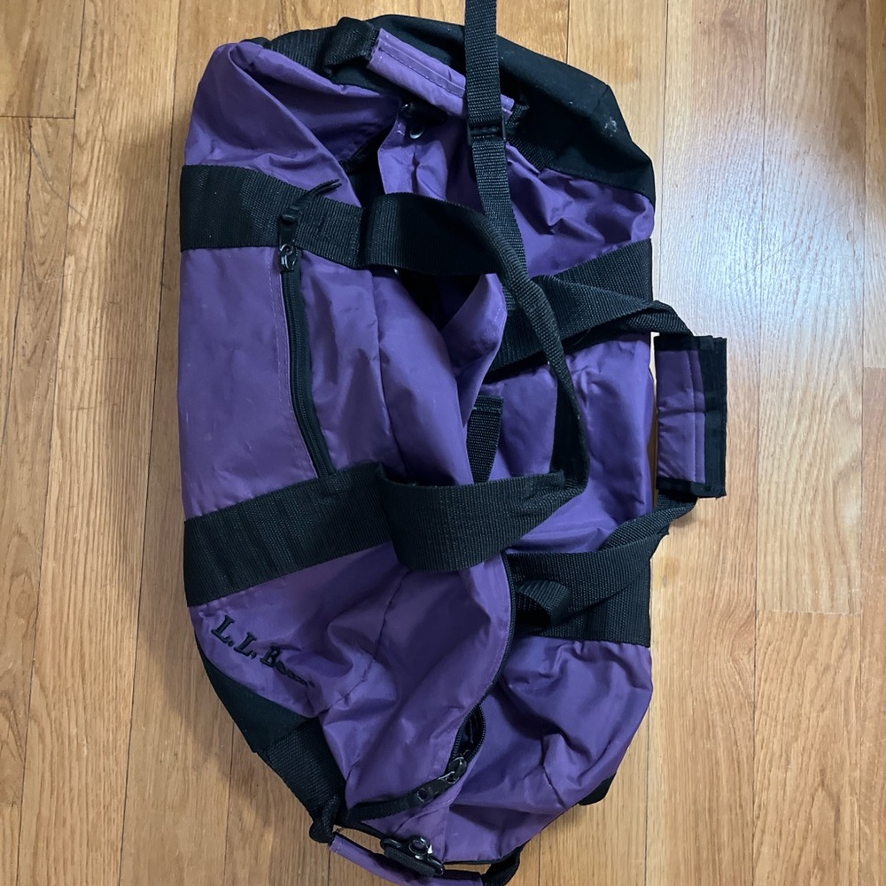 LL Bean Purple Duffle Bag